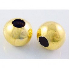10mm Gold Colour Plated Beads with 2.8mm Hole