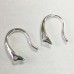 15mm Beadalon Nickel Free Small Silver Plated Modern Earwires with Hole for Jumpring