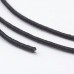 1.5mm (1/16in) Diameter Opaque Black Polyster + Rubber Elastic Cord - 11-12m spool