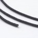 1mm Black Elastic Cord - Polyester & Rubber - 100m roll