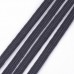 4mm Flat Black Braided Elastic Cord - Polyester & Rubber