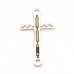 35x20mm Centerline Rhodium Plated Stainless Steel Cross Beading Pendant - 1 row - Each 35x20mm Centerline Rhodium Plated Stainless Steel Cross Beading Pendant - 1 row - Each