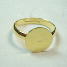Gold Plated Ring w/10mm Pad