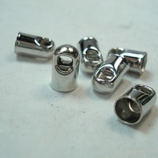 3.2mm Platinum Silver Plated Cord End Caps