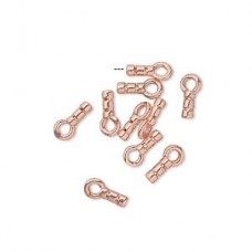 5x2mm (.6mmID) JBB Copper Plated Cord End Caps - Per Pair