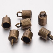 12x8mm (5mmID) Ant Brass Plated Cord Ends