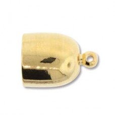 12x16mm Gold Plated Bullet Cord End Caps - per pair
