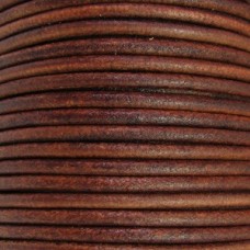 2mm Euro Leather Round Cord - Tobacco