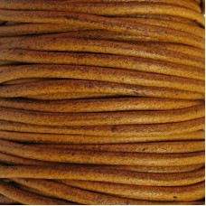 2mm Euro Leather Round Cord - Camel - Per Metre
