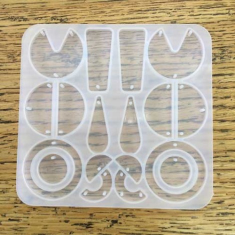 110x100mm Mixed Shape Silicone Pendant Moulds for Resin - 18 Shapes