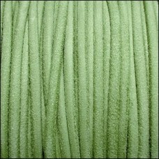 3mm Euro Suede Round Leather Cord - Apple Green - Per Metre