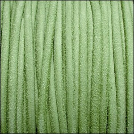 3mm Euro Suede Round Leather Cord - Apple Green
