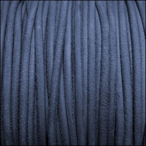 3mm Euro Suede Round Leather Cord - Denim