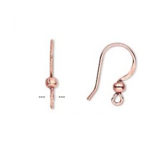 17mm 20ga Ant Copper Plated Earwires with 3mm Ball