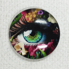 25mm Art Glass Round Cabochons - Angel Eyes 5 - Each