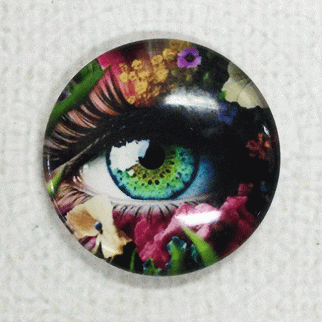 25mm Art Glass Round Cabochons - Angel Eyes 5 - Each 25mm Art Glass Round Cabochons - Angel Eyes 5 - Each