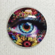 25mm Art Glass Round Cabochons - Angel Eyes 6 - Each