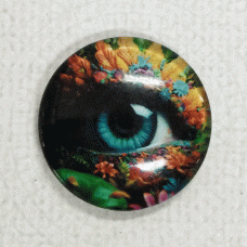 25mm Art Glass Round Cabochons - Angel Eyes 9 - Each