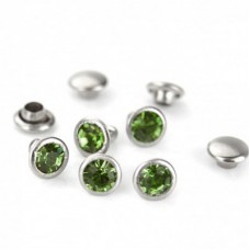 6mm ImpressArt Crystal Round Rivets - Emerald