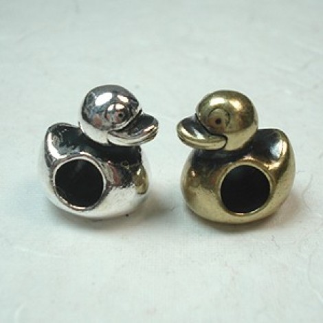 11mm TierraCast Euro Style Duck Beads w/4mm hole - Brass Oxide - Pack of 2