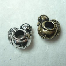 11mm TierraCast Euro Style Rooster Beads w/4mm hole