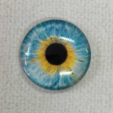 25mm Art Glass Round Cabochons - Dragon Eye 2