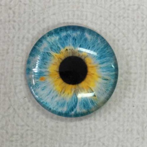 25mm Art Glass Round Cabochons - Dragon Eye 2 - Each