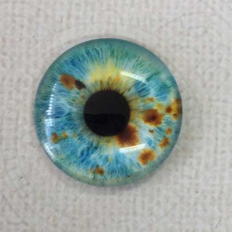 25mm Art Glass Round Cabochons - Dragon Eye 9