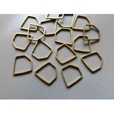 15mm Raw Brass Diamond Shape Ring Links