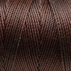 C-Lon 0.4mm Tex 135 Fine Bead Cord - Brown - 136yd (124yd)