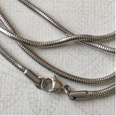 80cm 2.2mm 316L Stainless Steel Snake Necklace