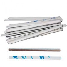 90x5mm Silver Aluminium Nose Bridge Wire with Adhesive Back for Masks - Pk 24
