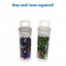 2" x 3/4" (50mmx19mm) Plastic Storage Tubes w/Hang Cap - Pk of 10