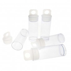 2" x 3/4" (50mmx19mm) Plastic Storage Tubes w/Hang Cap - Pk of 10