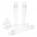 3" x 9/16" (75x14mm) Round Plastic Bead Vials w/Hang Tab - Pk 10