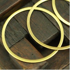 34mm Raw Brass Round Link Rings