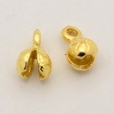 4mm (2mm ID) Gold Plated Brass Beadtips