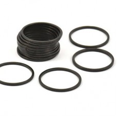 16x1mm Black Oxide Plated Brass Round Connector Rings
