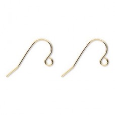 19mm 21ga Gold Plated Stainless Steel Fishhook Earwires