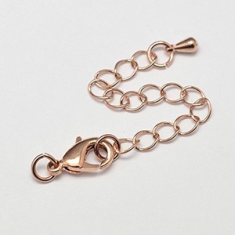 12mm Rose Gold Lobster Clasp w-Extension Chain