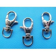 17x38mm Strong Silver Tone Nickel Free Swivel Clips - Pack of 2