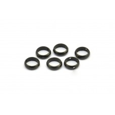 8x2.5mm Black Oxide Plated Brass Round Connector Rings with 2 Holes