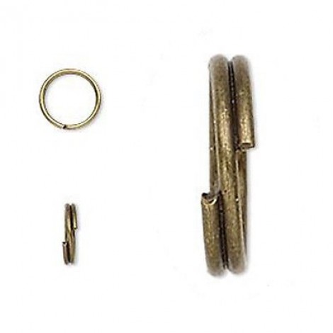 6mm Antique Brass Split Rings