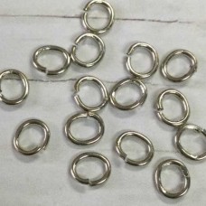 3x4mm Small Oval Jumprings - White (Silver) Plated