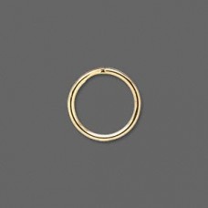 15mm Gold Plated Thick Steel Split Rings Pack of 12
