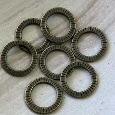17.4mm Ant Bronze Alloy Link Ring Connectors - Pack of 20