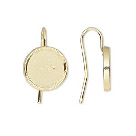 12mm ID Gold Plated Earwire Settings