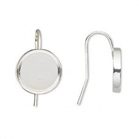 12mm ID Silver Plated Earwire Settings