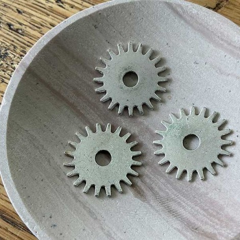 25mm Antique Silver Sawtooth Clock Movement Connector - Pack of 5