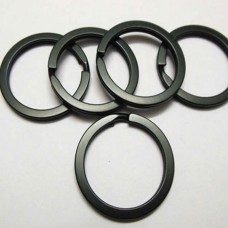 30mm Black Plated Flat Profile Split Rings Keyrings